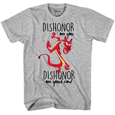 Disney Mulan Mushu Dishonor On Your Cow Disneyland Graphic Adult T-Shirt