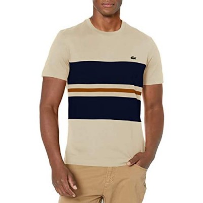 Lacoste Men's Short Sleeve Colorblock Stripe T-Shirt