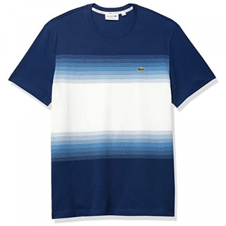 Lacoste Men's Short Sleeve Ombre Regular Fit T-Shirt