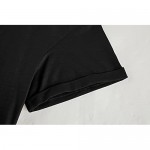 Men's V Neck Casual Short Sleeve T-Shirts Soft Stretch Solid Color Notch Neck Tee Shirt Summer Lightweight Tops