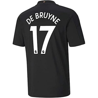 NHMao #17 DE Bruyne 2020/2021 New Season Manchester Men's Away Soccer T-Shirts Jersey Color Black