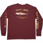 Salty Crew Bruce LS Surf Shirt - Burgundy