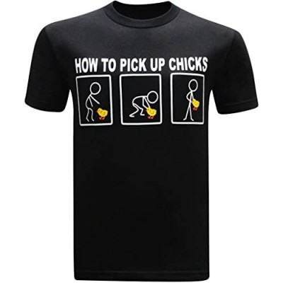 tees geek T Shirts Funny How to Pick Up Chicks Men's T-Shirt