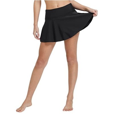 BALEAF Women's Swim Skirt High Waisted Flounce Swimming Skort Bikini Bottom Tankini Swimsuit