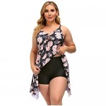 Hanna Nikole Two Piece Tankini Swimsuits for Women Plus Size Swimdress with Boyshorts
