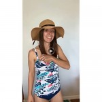 LookbookStore Women's Ruched Wrap Front Tankini Set 2 Piece Tankini Swimsuits