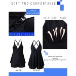Plus Size Swimsuit for Women Two Piece Tankini Bathing Suit Swimwear Floral Pattern
