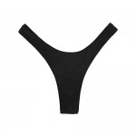 RELLECIGA Women's High Cut Thong Bikini Bottom