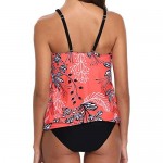 Yonique Blouson Tankini Swimsuits for Women Modest Bathing Suits Two Piece Loose Fit Swimwear