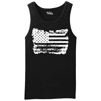 Comical Shirt Men's Distressed USA Flag Graphic Tank Top
