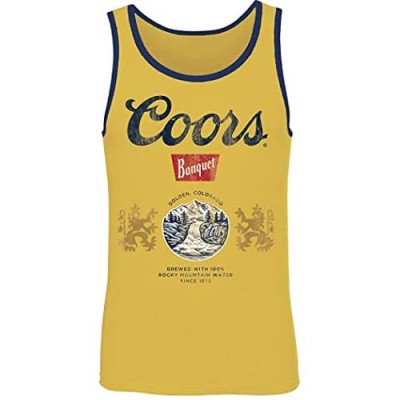 Coors Banquet Old Gold Tank Top with Navy Trim