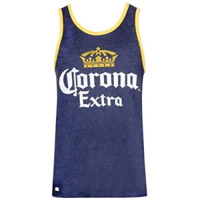 Corona Extra Men's Dark Blue Pop Top Bottle Opener Tank Top
