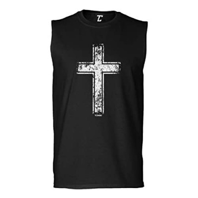 Distressed Cross - Religious Christian Christ Men's Sleeveless Shirt