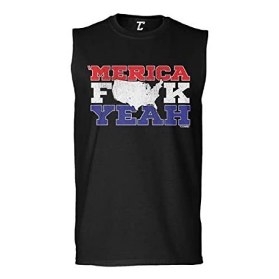 Tcombo Merica FCK Yeah - 4th of July USA Funny Men's Sleeveless Shirt