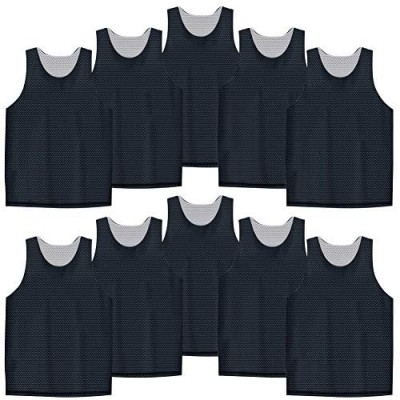 TOPTIE 10 Pack Men's Tank Top  Reversible Mesh Tank  Basketball Jerseys  Size Assorted