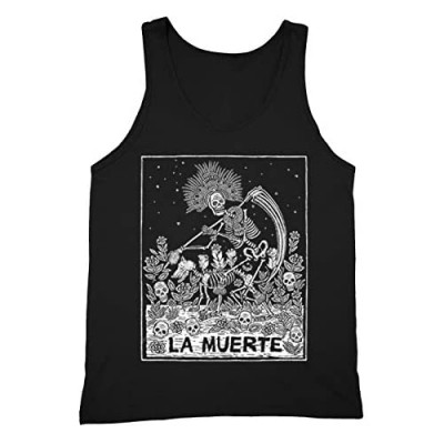 XtraFly Apparel Men's Loteria La Muerte Skull Mexican Heritage Tank-Top