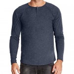Basic Classic Tri-Blend Long Sleeve Henley T-Shirt for Men