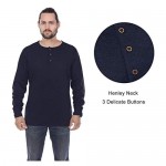 Long Sleeve Henley Shirts for Men Soft Lightweight Slim Fit Baseball Henley Shirt Big and Tall T-Shirts
