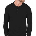 Magiftbox Men's Casual Slim Fit Convoy Henley Long Sleeve T-Shirts Cotton Henley Shirts T16