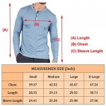 Magiftbox Men's Casual Slim Fit Convoy Henley Long Sleeve T-Shirts Cotton Henley Shirts T16