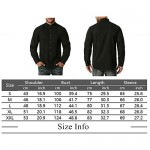 Miqieer Casual Men's Slim Fit Long Sleeve Shirt Henley Neck Blouse Laydown Collar Tops