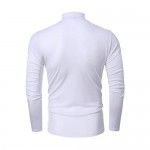 Soojun Men's Slim Fit Turtleneck Long Sleeve Shirts Pullover Shirts