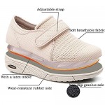 Mei MACLEOD Womens Walking Shoes Wide Width with Adjustable Strap Air Cushion Sneakers Tennies Shoes
