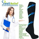 6 Pair Graduated Compression Socks for Men and Women