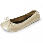 CINDEROLLIES Foldable Ballet Flats - Rollable Flat Comfort Shoes with Travel Pouch - Womens
