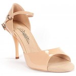 Dancine Nora Lambskin Leather Hybrid Evening High Heels Wedding Ballroom Bachata Dance Shoes.Patent Rubber Out Sole 3.3/8.5cm Heel