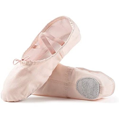 Girls Ballet Split Sole Canvas Dance Shoes