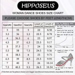 HIPPOSEUS Women's Latin Dance Shoes Closed Toe Ballroom Salsa Dance Shoes for Wedding Party Model WX