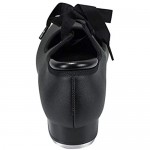 Linodes Unisex PU Leather/Patent Ribbon Tie Tap Shoe Dance Shoes for Women and Men's Dance Shoes-601