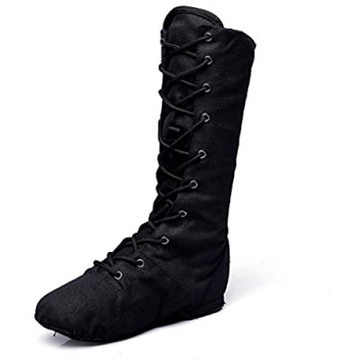 MSMAX Adult Dance Boot Lace up Ballet Jazz Sneakers