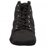 NLeahershoe Lace-up Canvas Dance Shoes Flat Jazz Boots for Practice Suitable for Both Men and Women