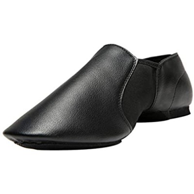 Rabicos Adult Jazz Dance Shoes Leather Upper Slip-On for Women and Men