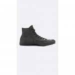 Converse Men's Chuck Taylor All Star Leather Hi Top Sneakers Black Monochrome 12 Medium US