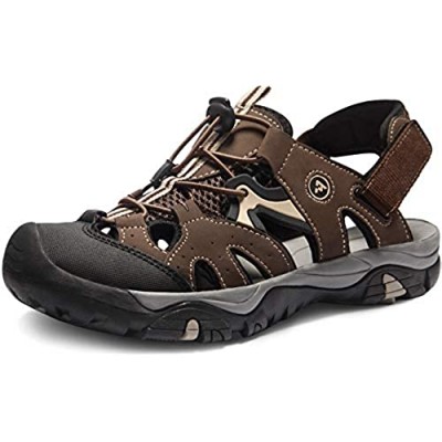 ATIKA Men's Outdoor Hiking Sandals  Closed Toe Athletic Sport Sandals  Lightweight Trail Walking Sandals  Summer Water Shoes