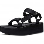 ATIKA Women's Islander Flatform Sandals Outdoor Strap Walking Summer Sandals Water Beach Sandals with Arch Support