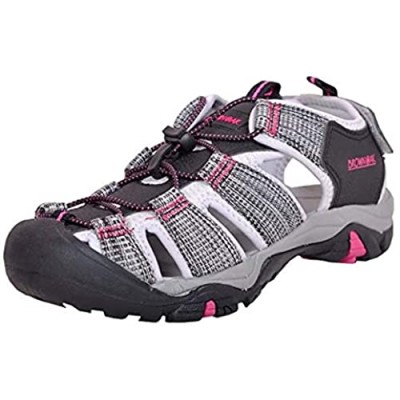 Brown Oak Womens Waterproof Hiking Trekking Walking Comfortable Outdoor Durable Breathable Bungee Closure Adjustable Velcro BackStrap Water Shoes Sports Sandals