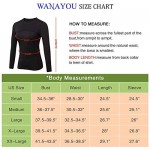 WANAYOU Women's Compression Tops Performance Athletic Long Sleeve Shirt Moisture Wicking Workout T-Shirt Tops