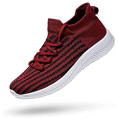 koppu Womens Mens Running Shoes Lightweight Breathable Non Slip Walking Shoes Tennis Shoes Slip on Gym Sneakers