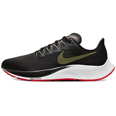 Nike Men's Air Zoom Pegasus 37 Running Shoes Black/Medium Olive-Olive Aura 8 M US