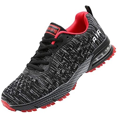 GANNOU Men Air Cushion Running Tennis Shoes Trail Lightweight Breathable Athletic Fitness Fashion Walking Sneakers Us7-11.5