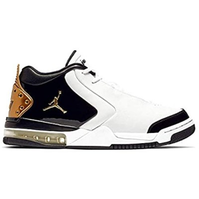 Jordan Air Big Fund Premium White Metallic Gold Black Men's Basketball Shoes