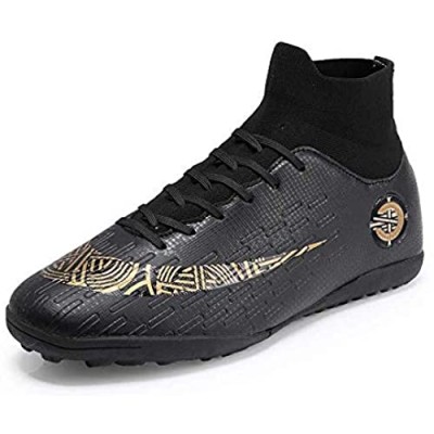 Boy's Football Boots Men Indoor Outdoor Professional High-Top Soccer Shoes Competition/Training Sneaker -Soft Comfortable Fit Flexible