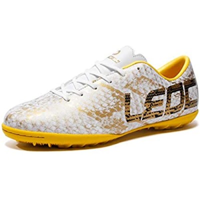 LEOCI Athletic Turf Soccer Shoes - Men and Boy Football Shoes Trainers Cleats Shoes