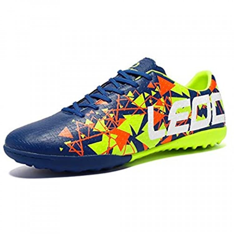 LEOCI Soccer Shoes - Athletic Football Shoes for Men and Boy Outdoor Soccer Shoes
