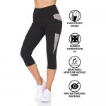 BSP Better Sports Performance 7/8 Workout Leggings for Women with Mesh Pockets Colorful Compression Leggings
