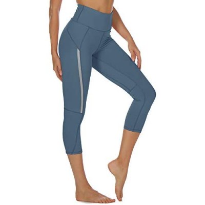 icyzone Capri Yoga Pants for Women High Waisted Workout Athletic Gym Exercise Running Leggings